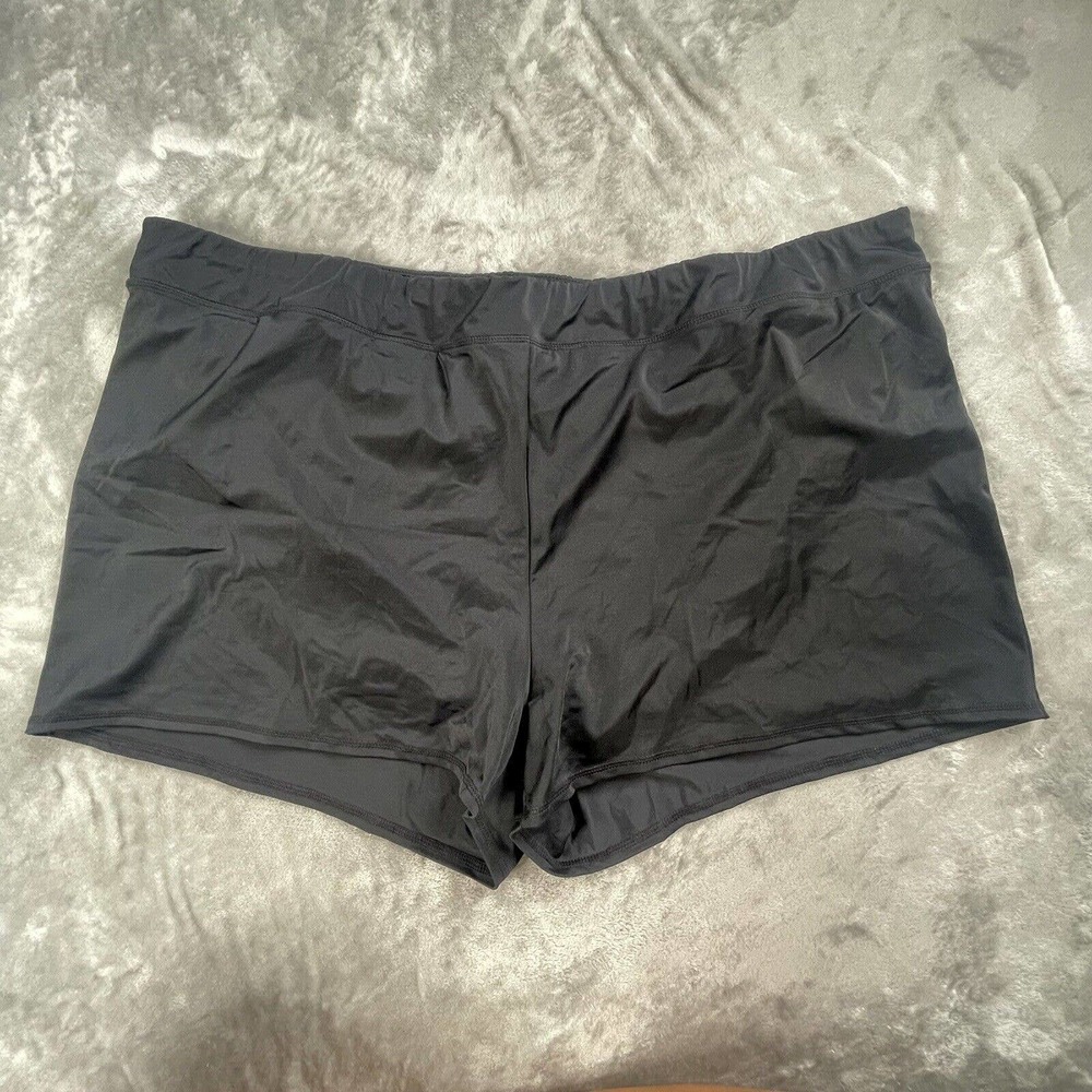 Swimsuits For All 28 Women's Swim Shorts Bottoms SFA Black 65-3803-7 EUC Plus